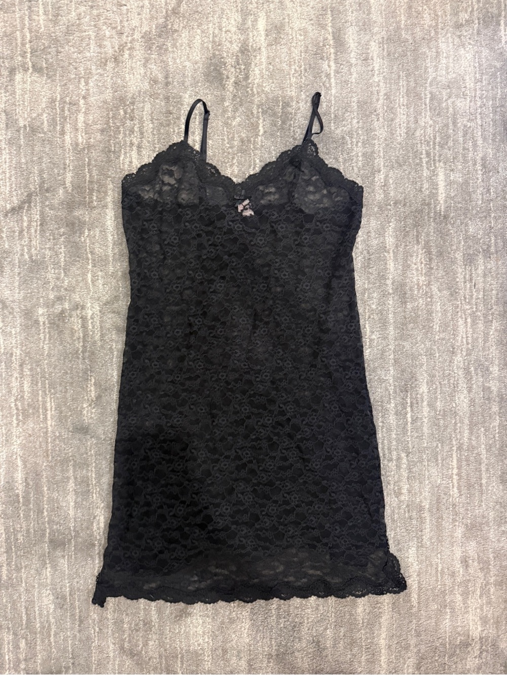 Victoria's Secret Black Lace Chemise Slip